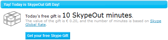 L'annonce du cadeau de Skype